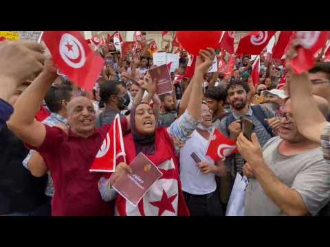 Protest in Tunisia against President Kais Saied