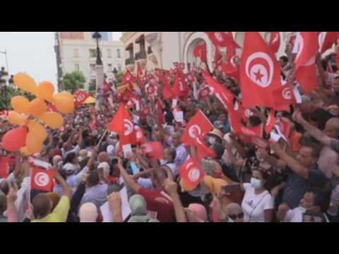 Ten of thousands protest in Tunisia against President Kais Saied