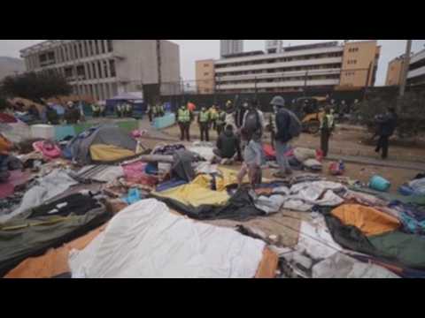 Police evict migrant camp in northern Chilean city of Iquique
