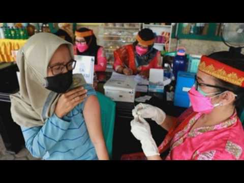 Covid-19 vaccination drive in Medan, Indonesia