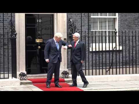 Sebastián Piñera meets in Downing Street with Boris Johnson
