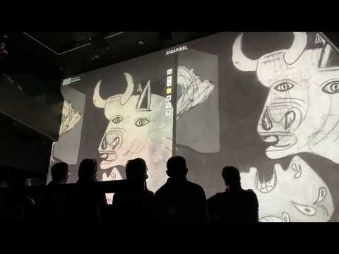 Picasso's Guernica shown in HD at the Ars Electronica festival in Austria
