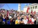 Thousands protest Covid-19 'health pass' in Lithuania