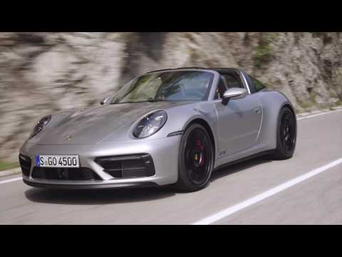 Porsche 911 Targa 4 GTS Driving Video in GT Silver Metallic