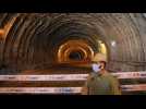 Indian minister of transport visits what will be country's longest tunnel