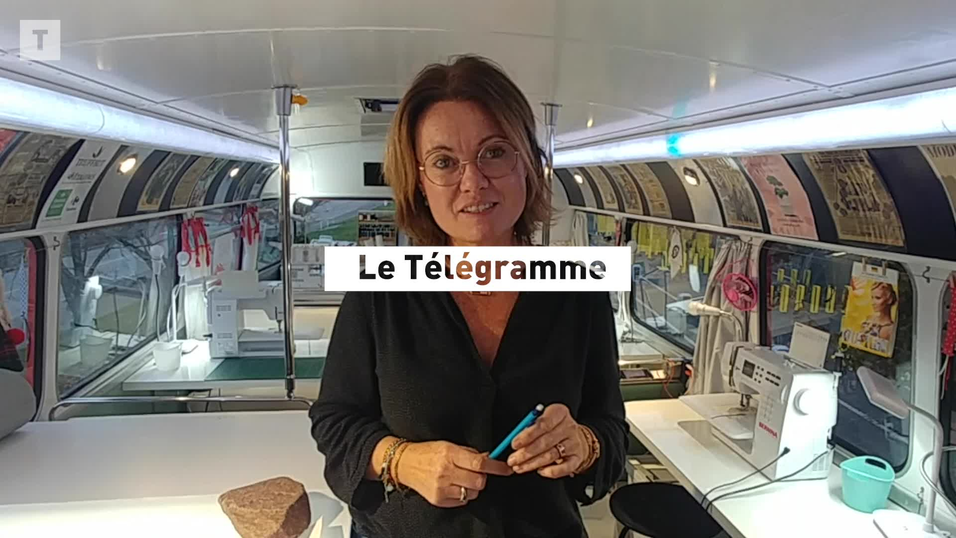 À Rennes, elle donne des cours de couture dans un bus itinérant  (Le Télégramme)
