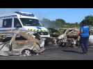 Guadeloupe: burned cars block roundabout after Covid riots