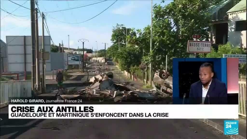 Crise aux Antilles : Guadeloupe et Martinique s'enfoncent dans la crise (France 24 FR)