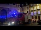 Incendie près de l'Hotel de ville de Sedan