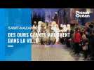 VIDEO. Des ours marchent dans la ville pour lancer les Féeries de Saint-Nazaire