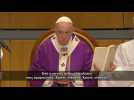 Pope Francis holds mass in Athens concert hall