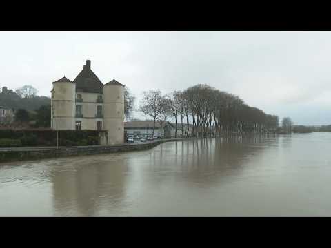 Floods start slow recede in southwest France after heavy rains
