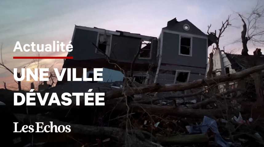 Illustration pour la vidéo Des tornades provoquent le chaos dans plusieurs Etats américains