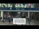Scene at London station on first day of return to work from home