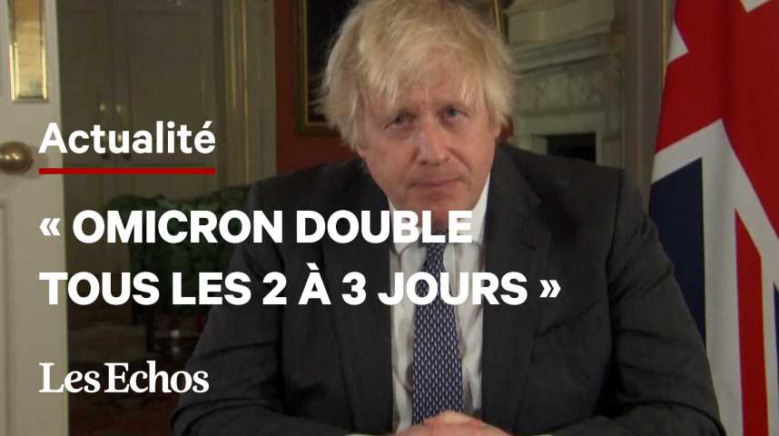 Illustration pour la vidéo Boris Johnson : « Un raz-de-marée d'Omicron arrive » au Royaume-Uni