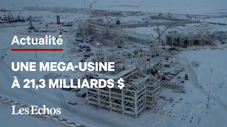 Illustration pour la vidéo Dans l'Arctique, une méga-usine de gaz naturel en construction