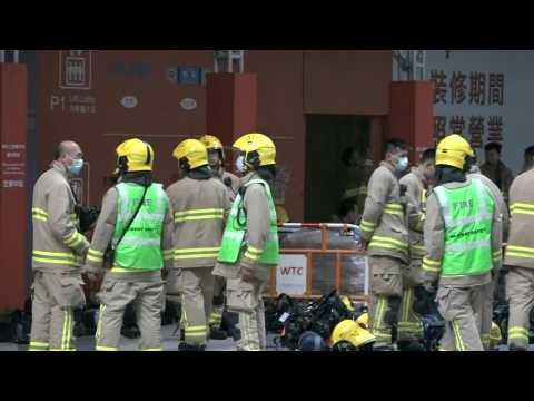 Firefighters at Hong Kong tower where hundreds trapped by fire