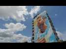 Argentine : une fresque murale en l'honneur de Lionel Messi