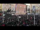 Thousands rally against coronavirus measures in Croatia