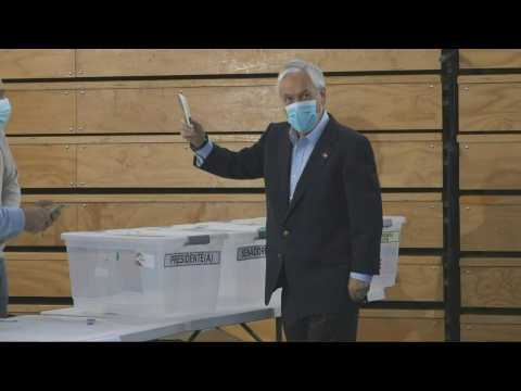 President Pinera votes in Chile