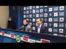 Conférence de presse avec Martin Solveig et Aymeric Magne avant le match Estac - Saint-Étienne