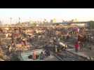 Incendie dans un bidonville de Karachi