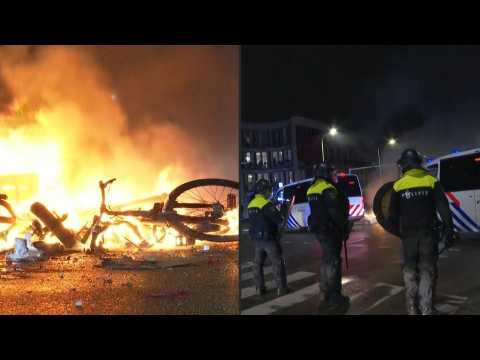 Fresh Covid riots hit Dutch city for second night
