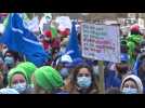 4.000 soignants manifestent à Bruxelles contre l'obligation vaccinale