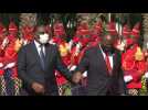 Senegal President Macky Sall receives South African President Cyril Ramaphosa