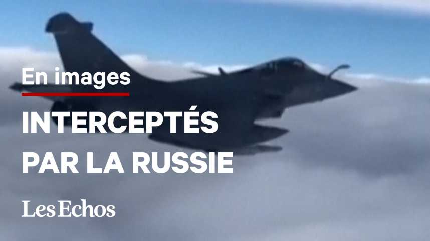 Illustration pour la vidéo Trois avions français "escortés" par des chasseurs russes en mer Noire