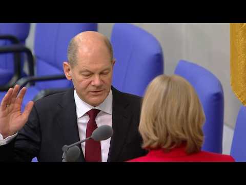Olaf Scholz is sworn in as Germany's new chancellor