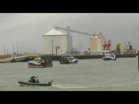 Fishermen begin blocking port of Calais amid post-Brexit row