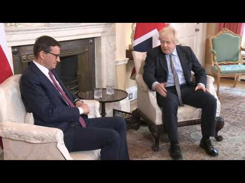 Boris Johnson meets with his Polish counterpart Mateusz Morawiecki in London