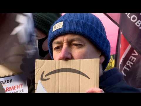 'Make Amazon Pay' demonstration held on Black Friday in London