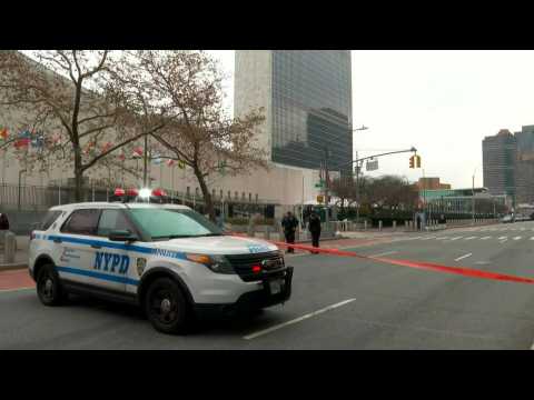UN headquarters cordoned off over armed man