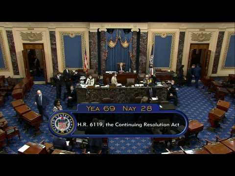 US Senate votes to avert government shutdown one day ahead of deadline