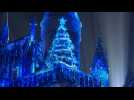 Le château d'Harry Potter s'illumine pour Noël dans le parc Universal Studios