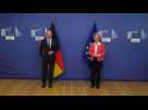 EU Commission President von der Leyen welcomes German Chancellor Scholz