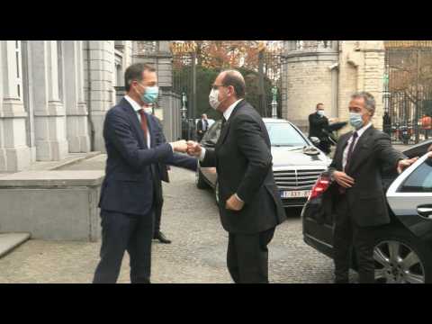 Belgian PM De Croo welcomes his French counterpart Castex