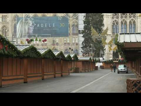 Views of a Christmas market as Austria re-enters Covid lockdown
