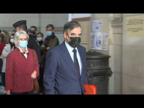 Ex-French PM Fillon, wife arrive at Paris court for appeal trial