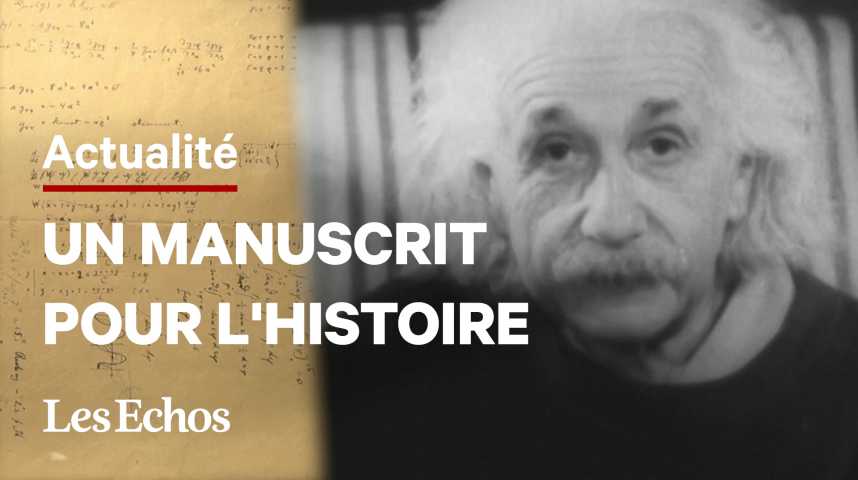 Illustration pour la vidéo Un manuscrit d'Albert Einstein au cœur d'une vente à Paris