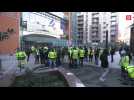 Toulouse : les éboueurs manifestent avant un conseil communautaire au centre des congrès