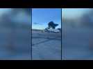 Smoke billows above Santo Domingo airport after jet crash kills 9