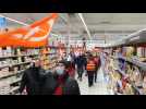 Manifestation des salariés de Auchan Roncq