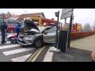 Les Attaques : une voiture percute un camion de pompiers