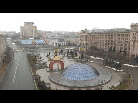 Air raid sirens ring out on Kyiv's Maidan Square amid ongoing Russian invasion