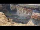 Chantier de fouilles archéologiques à l'abbaye prison de Loos