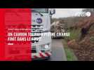 VIDEO. A Saint-Malo-de-Beignon, un camion toupie à pleine charge finit dans le fossé