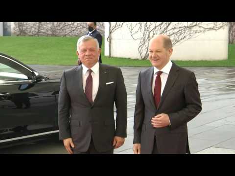 German Chancellor Olaf Scholz welcomes Jordanian King Abdullah II in Berlin